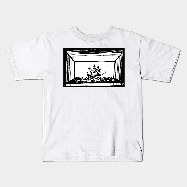 boat Kids T-Shirt by HolmesIsMissing